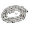 ICC Telephone Handset Cord/Phone Cord, 25 Ft  RJ9 (RJ22) Connectors, Pearl Gray, 1-Pack  Curly Coiled Tangle-Free Design for PBX & VoIP Phones view 1