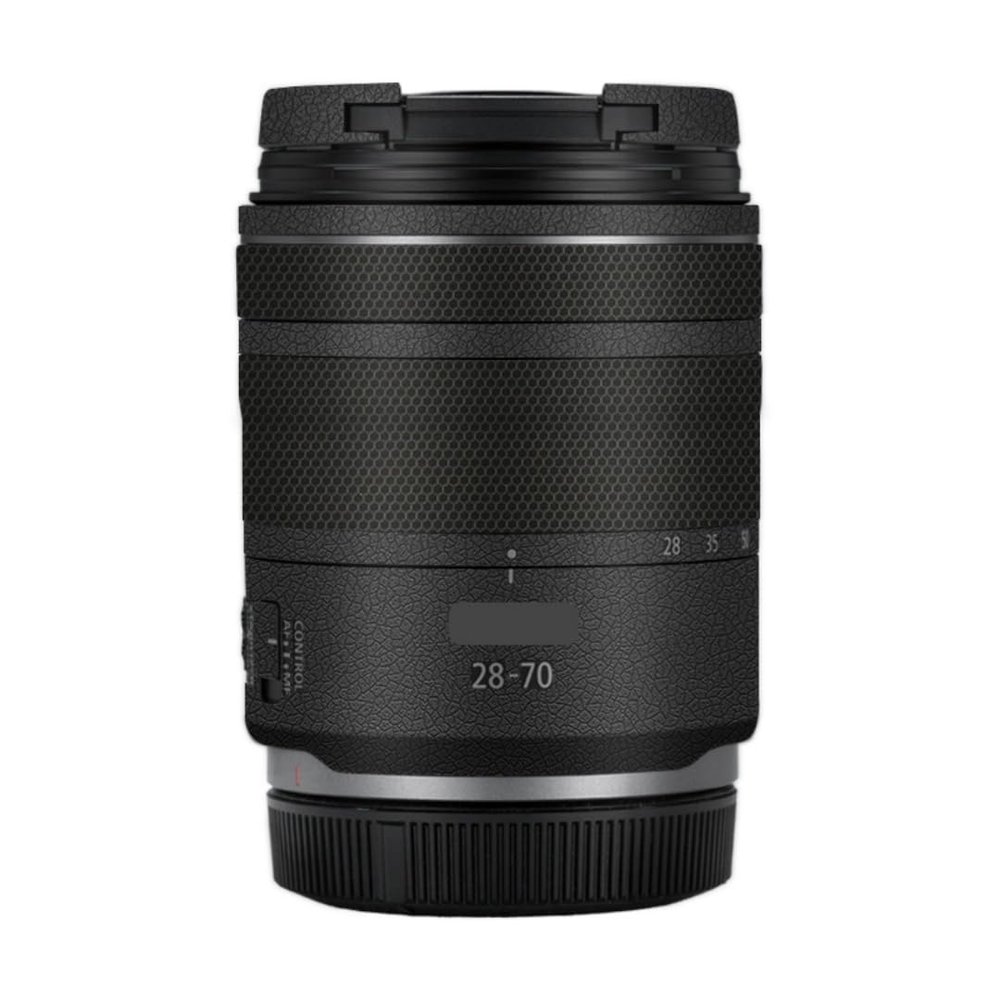 28-70 2.8 Anti-Scratch Camera Lens Sticker for Canon RF 28-70mm F2.8 STM Coat Wrap Protective Film Skin Cover(Leather Black)