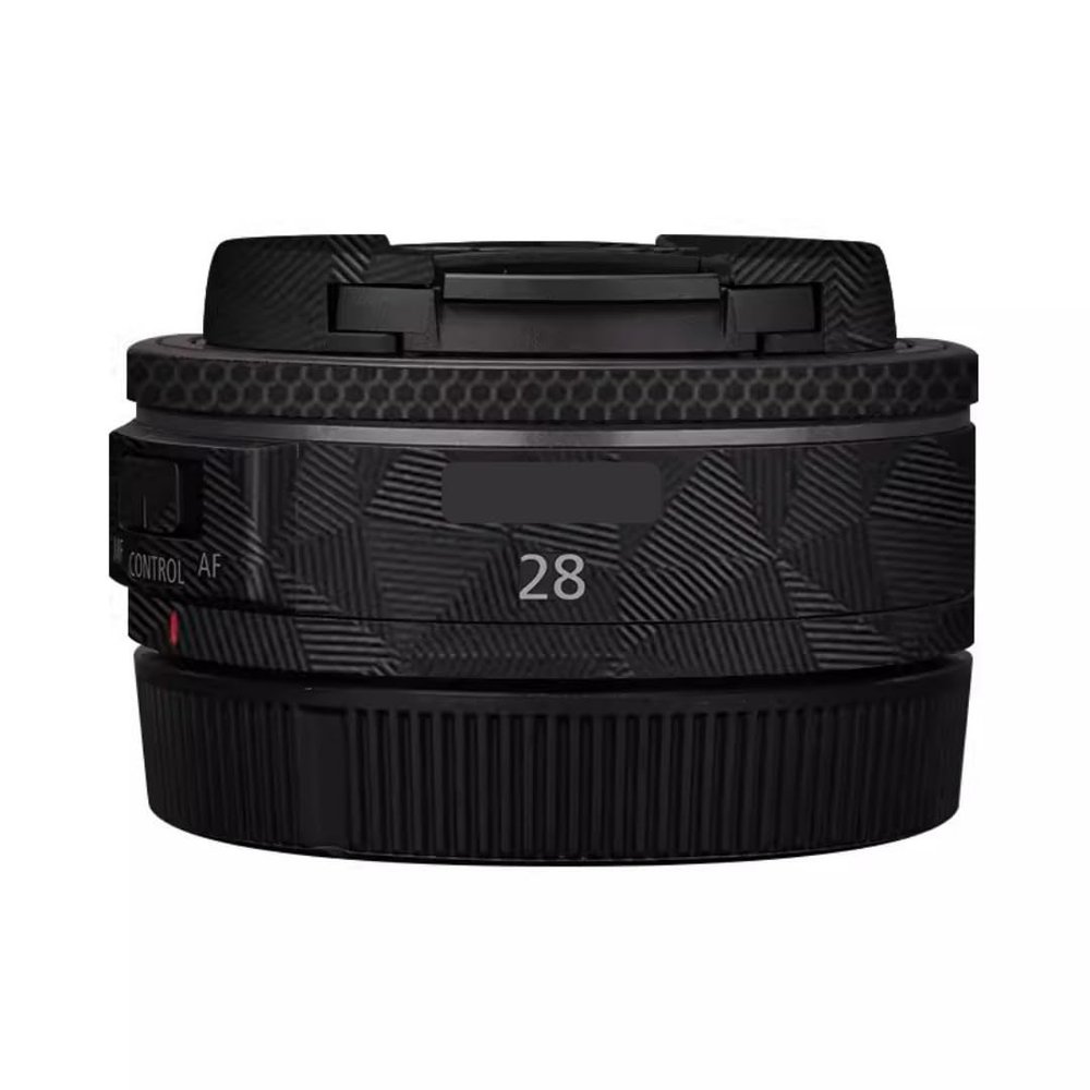 28 2.8 Skin Lens Camera Skin Wrap Vinyl Protective Sticker Accessories for Canon RF 28mm F2.8 STM(Triangle Black)