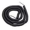 ICC Telephone Handset Cord/Phone Cord, 25 Ft  RJ9 (RJ22) Connectors, Flat Black, 1-Pack  Curly Coiled Tangle-Free Design for PBX & VoIP Phones view 1