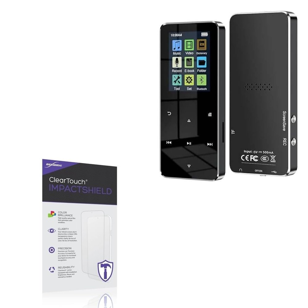 BoxWave Screen Protector Compatible With RIJAHO 32GB MP3 Player (1.8 in) - ClearTouch ImpactShield (2-Pack), Impenetrable Screen Protector Flexible Film