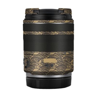 28-70 2.8 Anti-Scratch Camera Lens Sticker for Canon RF 28-70mm F2.8 STM Coat Wrap Protective Film Skin Cover(Wave Gold)
