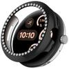 3 Pack Bling Cases Compatible with Google Pixel Watch 3 41 mm Cover Hard PC Crystal Diamonds Rhinestone Protective Bumper Shell Smartwatch, without Screen Protector (Rose Gold/Black/Silver) view 2
