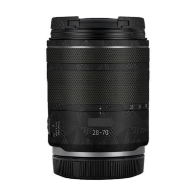 28-70 2.8 Anti-Scratch Camera Lens Sticker for Canon RF 28-70mm F2.8 STM Coat Wrap Protective Film Skin Cover(Triangle Black)