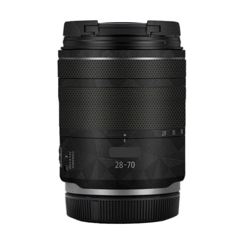 28-70 2.8 Anti-Scratch Camera Lens Sticker for Canon RF 28-70mm F2.8 STM Coat Wrap Protective Film Skin Cover(Triangle Black)
