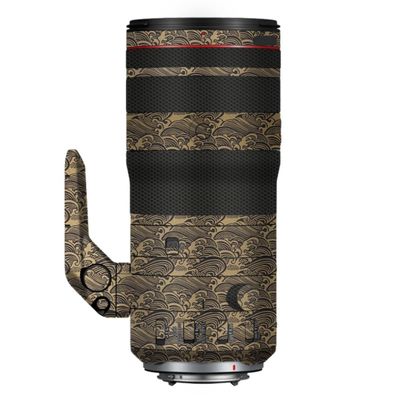 24-105 2.8 Camera Lens Protector Coat Protective Film Vinyl Wrap Skin Premium Sticker for Canon RF 24-105mm F2.8(Wave Gold)