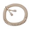 ICC Telephone Handset Cord/Phone Cord, 6 Ft  RJ9 (RJ22) Connectors, Ivory, 1-Pack  Curly Coiled Tangle-Free Design for PBX & VoIP Phones view 1