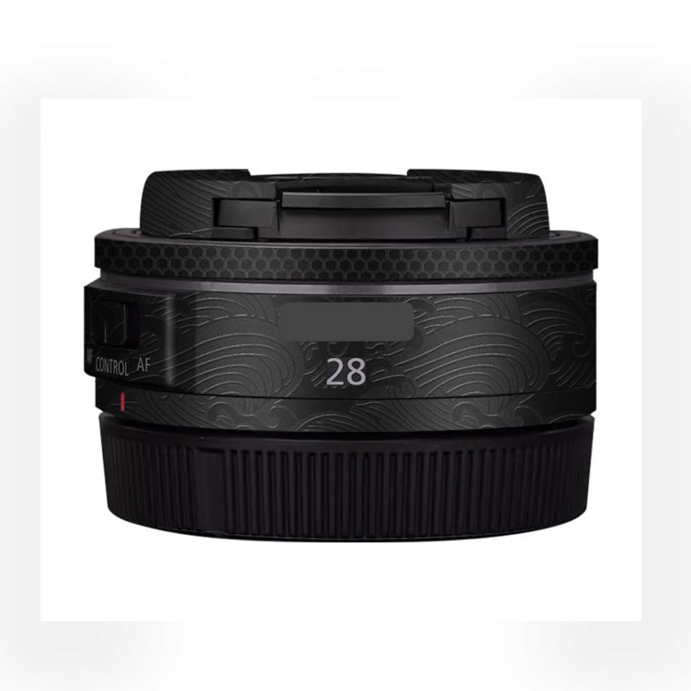 28 2.8 Skin Lens Camera Skin Wrap Vinyl Protective Sticker Accessories for Canon RF 28mm F2.8 STM(Wave Black)