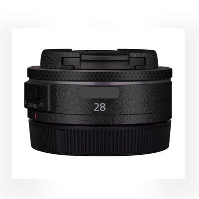 28 2.8 Skin Lens Camera Skin Wrap Vinyl Protective Sticker Accessories for Canon RF 28mm F2.8 STM(Contour Black Glossy)