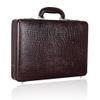 DA LV Full Grain Leather Briefcase for Men - Business Laptop Bag - Imported Handmade Leather Bag - Attache -Men Gifts (Croco Brown) view 1