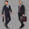 DA LV Full Grain Leather Briefcase for Men - Business Laptop Bag - Imported Handmade Leather Bag - Attache -Men Gifts (Croco Brown) view 2