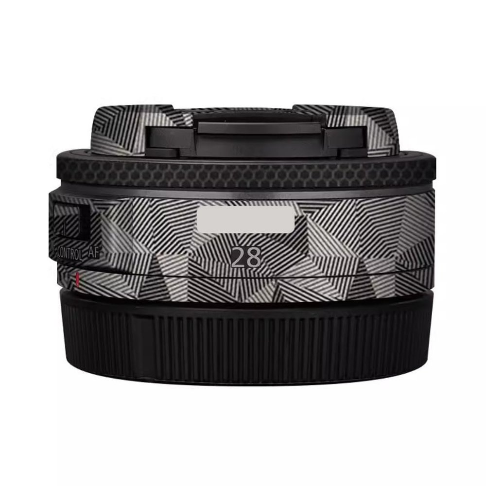 28 2.8 Skin Lens Camera Skin Wrap Vinyl Protective Sticker Accessories for Canon RF 28mm F2.8 STM(Triangle Titanium)