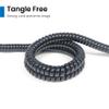 ICC Telephone Handset Cord/Phone Cord, 6 Ft  RJ9 (RJ22) Connectors, Metal Gray, 10-Pack  Curly Coiled Tangle-Free Design for PBX & VoIP Phones view 3