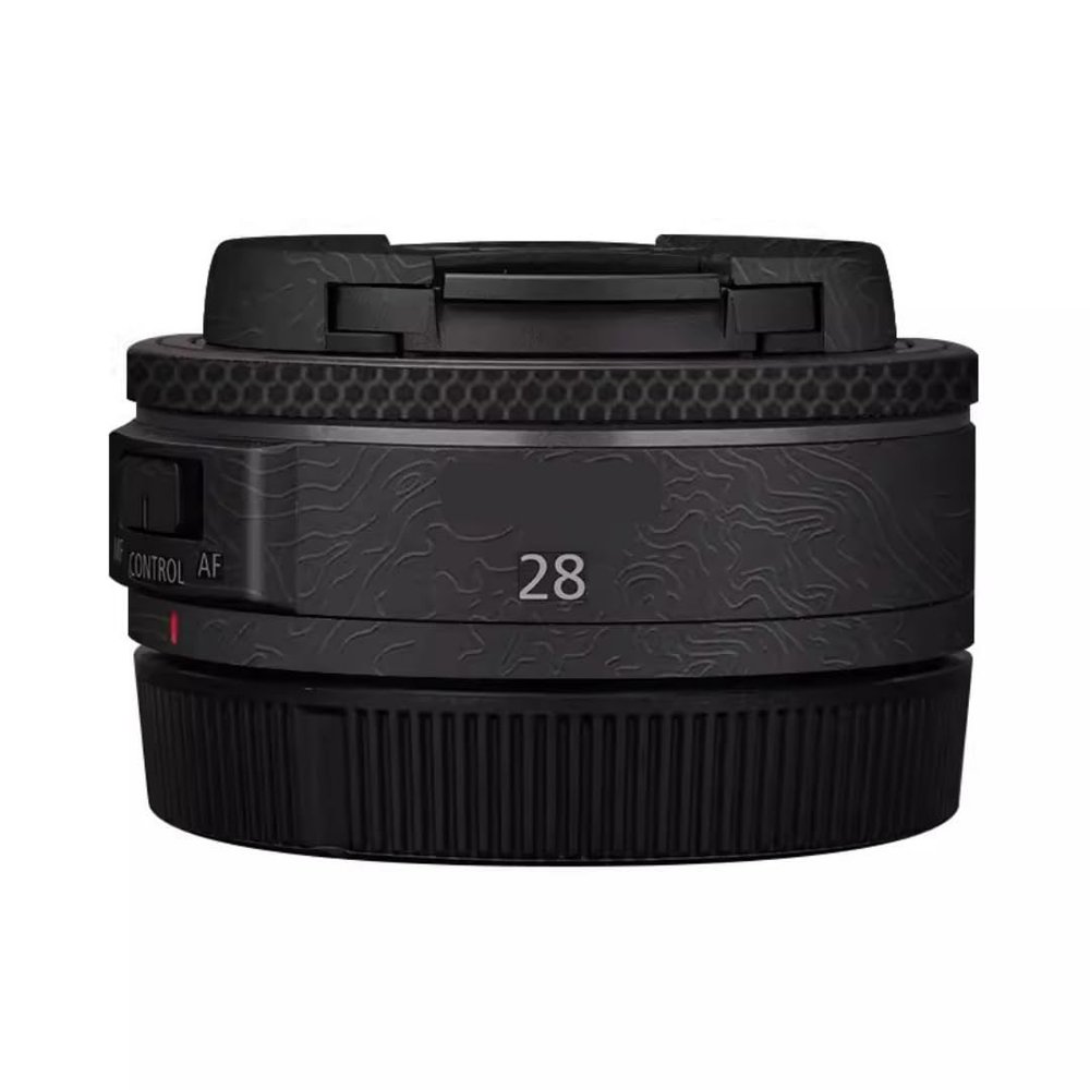 28 2.8 Skin Lens Camera Skin Wrap Vinyl Protective Sticker Accessories for Canon RF 28mm F2.8 STM(Contour Black)