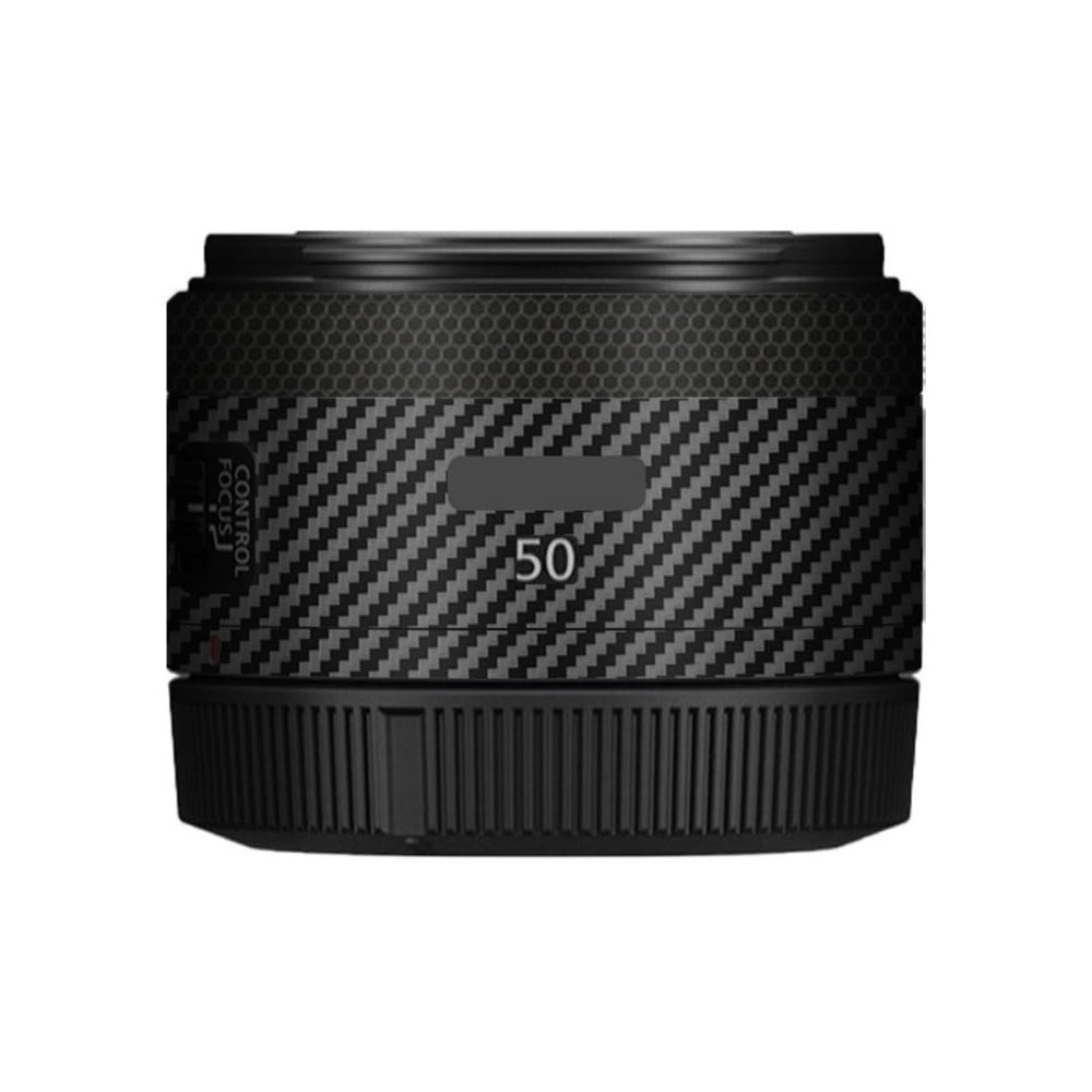 50 1.8 Camera Lens Sticker for Canon RF 50mm F1.8 STM Macro Coat Wraps Film Protective Vinyl Decal Skin(Carbon Fiber Black)