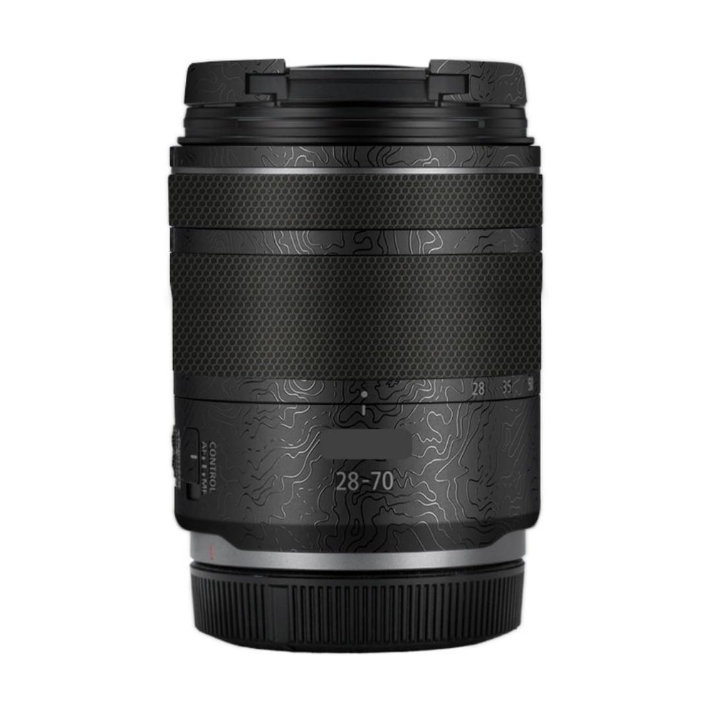 28-70 2.8 Anti-Scratch Camera Lens Sticker for Canon RF 28-70mm F2.8 STM Coat Wrap Protective Film Skin Cover(Contour Black Glossy)