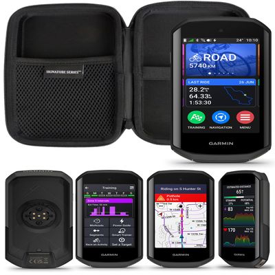 Garmin Edge 1050 Premium Cycling Computer | Vivid Color Touchscreen Display, Built-in Speaker, Advanced Training and Group Ride Features, Road Hazard Alerts | Signature Series Case Bundle