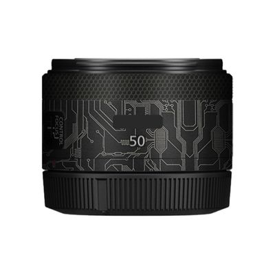 50 1.8 Camera Lens Sticker for Canon RF 50mm F1.8 STM Macro Coat Wraps Film Protective Vinyl Decal Skin(Circuit Titanium)
