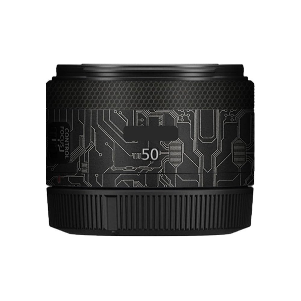 50 1.8 Camera Lens Sticker for Canon RF 50mm F1.8 STM Macro Coat Wraps Film Protective Vinyl Decal Skin(Circuit Titanium)