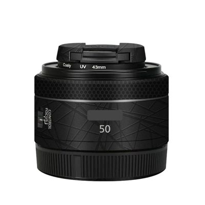 50 1.8 Camera Lens Sticker for Canon RF 50mm F1.8 STM Macro Coat Wraps Film Protective Vinyl Decal Skin(Cross Ultra Black)