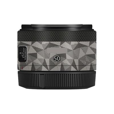 50 1.8 Camera Lens Sticker for Canon RF 50mm F1.8 STM Macro Coat Wraps Film Protective Vinyl Decal Skin(Triangle Titanium)