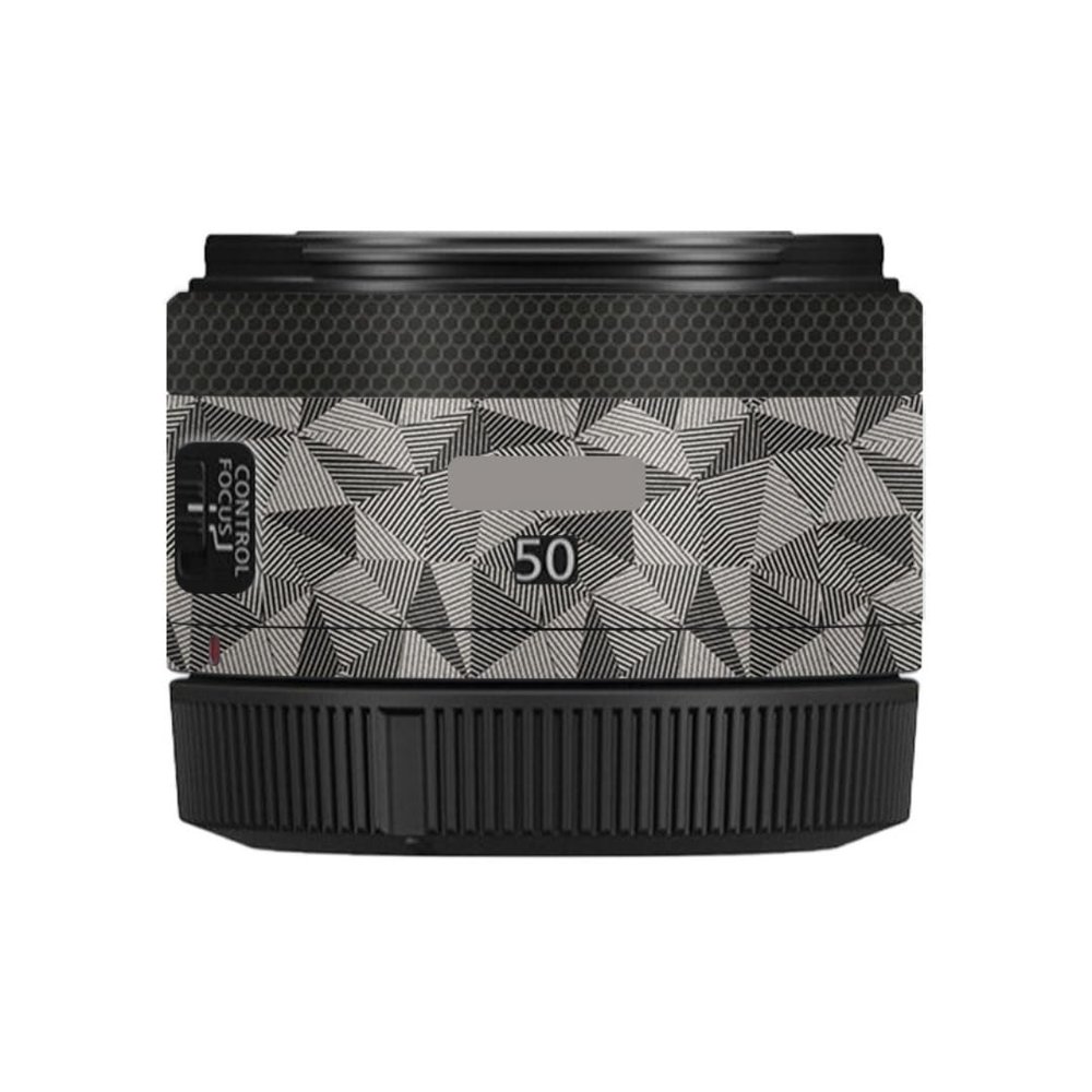 50 1.8 Camera Lens Sticker for Canon RF 50mm F1.8 STM Macro Coat Wraps Film Protective Vinyl Decal Skin(Triangle Titanium)