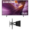 Samsung QN55S85FAFXZA 55 Inch OLED HDR 4K Smart TV with a Kanto R300 Recessed Low Profile Full Motion Wall Mount (2025) view 1
