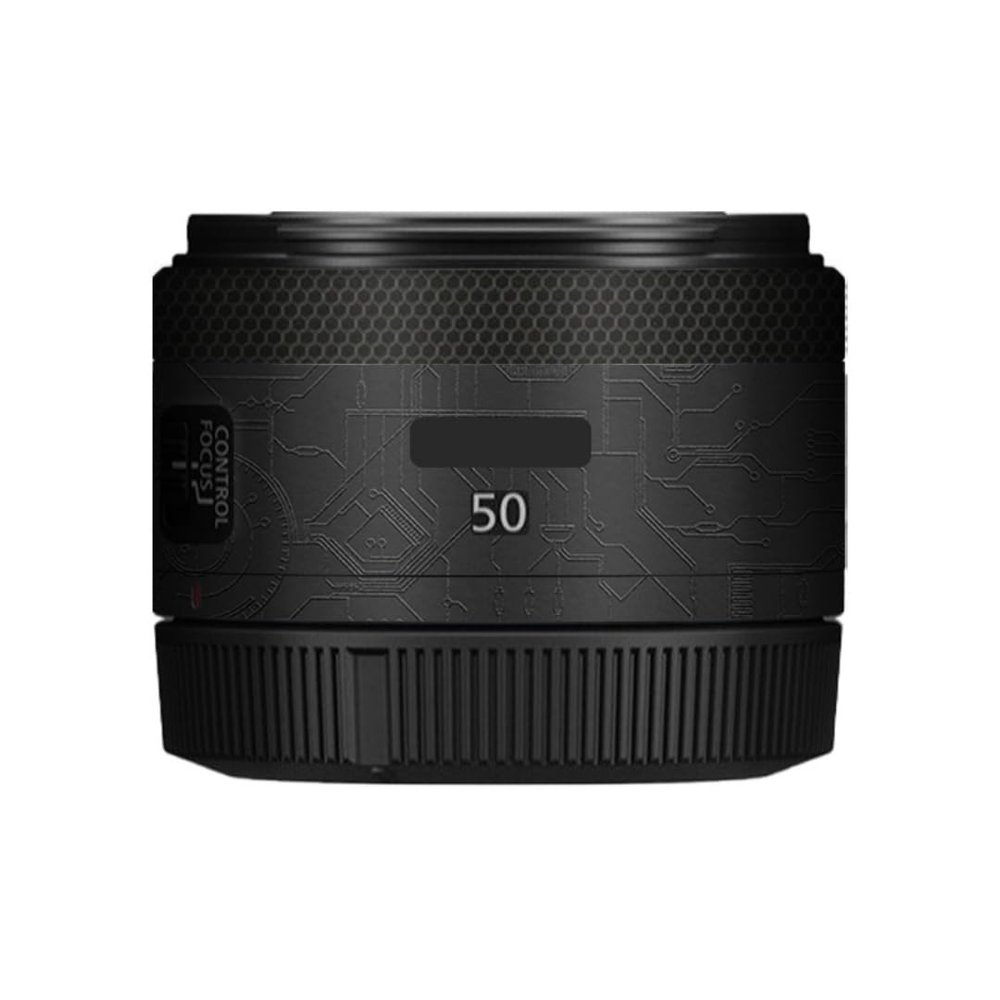 50 1.8 Camera Lens Sticker for Canon RF 50mm F1.8 STM Macro Coat Wraps Film Protective Vinyl Decal Skin(Circuit Black)