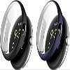 2 Pack Cases Compatible with Google Pixel Watch 4 45mm with Screen Protector, Flexible TPU Shockproof Scratch Proof Cover Case for Pixel Watch 4 45mm (Black/Blue) view 1