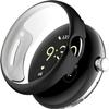 2 Pack Cases Compatible with Google Pixel Watch 4 45mm with Screen Protector, Flexible TPU Shockproof Scratch Proof Cover Case for Pixel Watch 4 45mm (Black/Blue) view 3