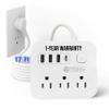 17 ft Surge Protector Power Strip with USB C, 1200J Protection, Heavy Duty Extension Cord (7-in-1) 3 AC Outlets, 4 USB Ports, LED On/Off Switch Compact & Travel Friendly Home, Office. (White) view 1