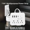 17 ft Surge Protector Power Strip with USB C, 1200J Protection, Heavy Duty Extension Cord (7-in-1) 3 AC Outlets, 4 USB Ports, LED On/Off Switch Compact & Travel Friendly Home, Office. (White) view 3