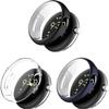 3 Pack Cases Compatible with Google Pixel Watch 4 45mm with Screen Protector, Flexible TPU Shockproof Scratch Proof Cover Case for Pixel Watch 4 45mm (Black/Blue/Clear) view 1