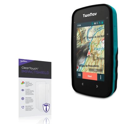 BoxWave Screen Protector Compatible With TwoNav Cross - ClearTouch ImpactShield (2-Pack), Impenetrable Screen Protector Flexible Film
