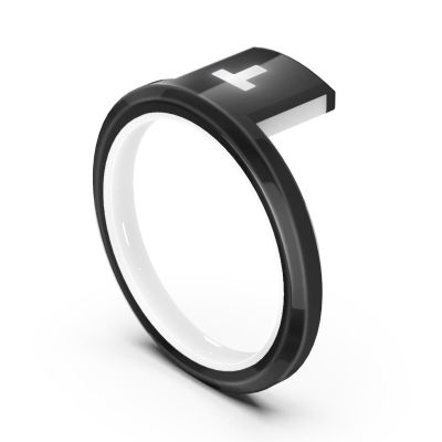 JAKCOM T1 Smart Ring Tesla Edition Premium Car Key Replacement for Model 3 Y S X Cybertruck Roadster & Many NFC Functions for iPhone Android of Wearable Technology (Size M)