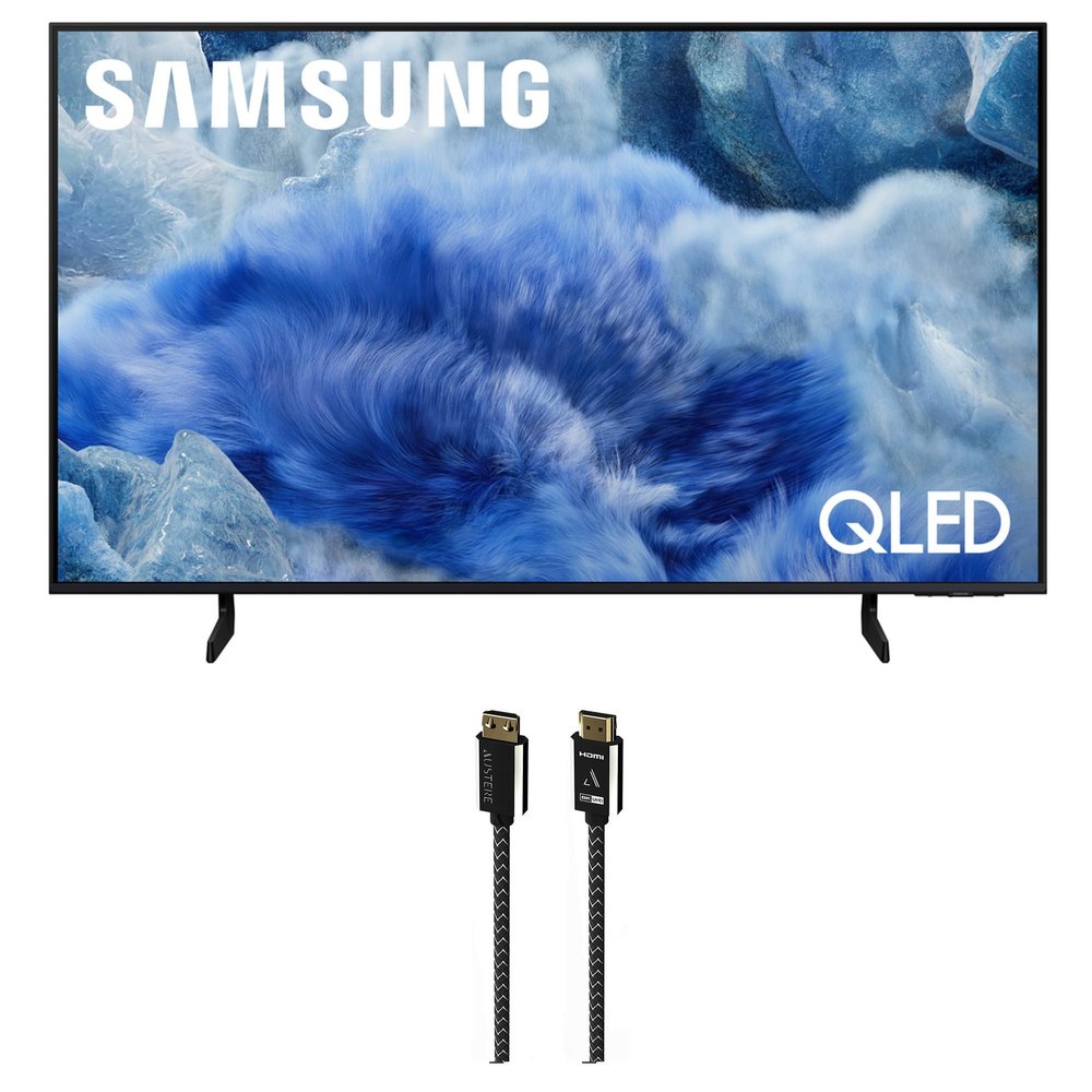 Samsung QN43Q8FAAFXZA 43 Inch Class QLED Q8F 4K Vision AI Smart TV with an Austere 7S-8KHD2-2.5M VII Series 2.5m Premium Braided 8K HDMI Cable (2025)