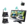 10 Inch Touch Screen DVR Recorder Monitor With Solar Energy Reverse Backup Rear View Cam For Camper/Truck/Hitch/Trailer(Monitor with 2 Cam,Without SD card) view 2