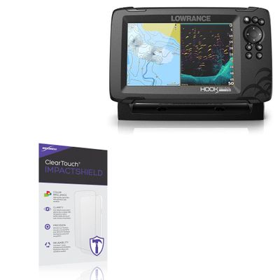 BoxWave Screen Protector Compatible With Lowrance Hook Reveal 7x - ClearTouch ImpactShield (2-Pack), Impenetrable Screen Protector Flexible Film