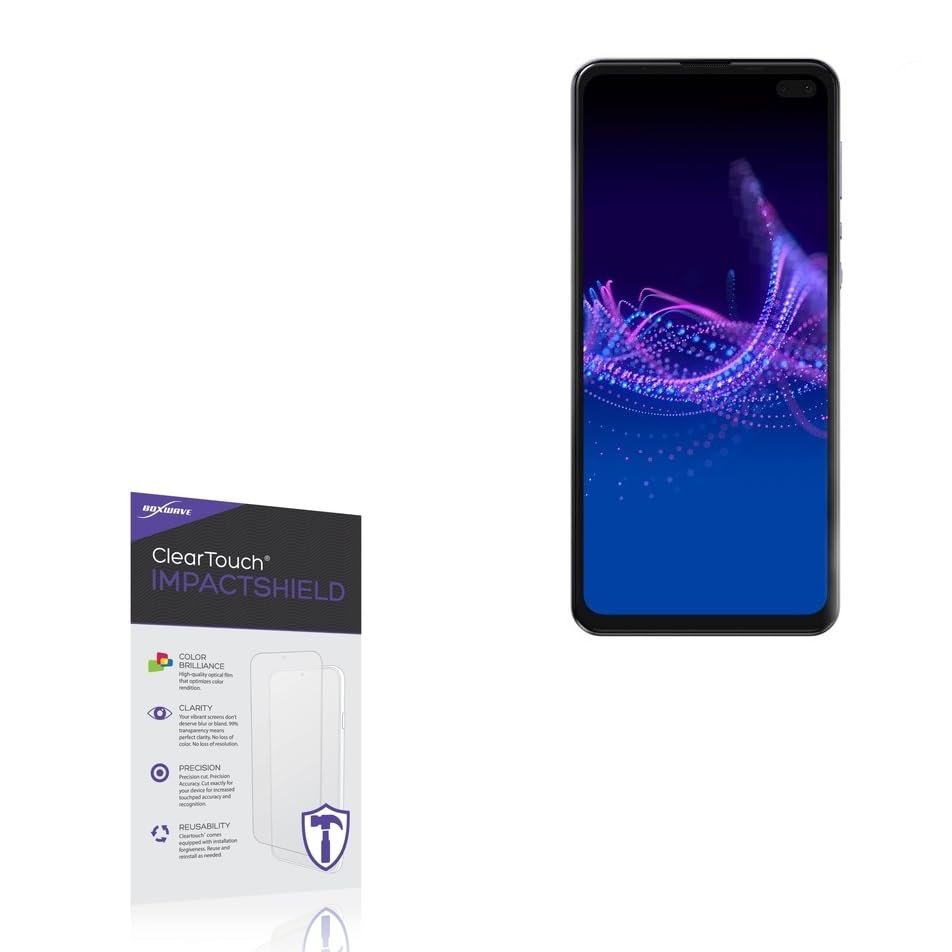 BoxWave Screen Protector Compatible With Sharp Aquos Sense4 Plus - ClearTouch ImpactShield (2-Pack), Impenetrable Screen Protector Flexible Film
