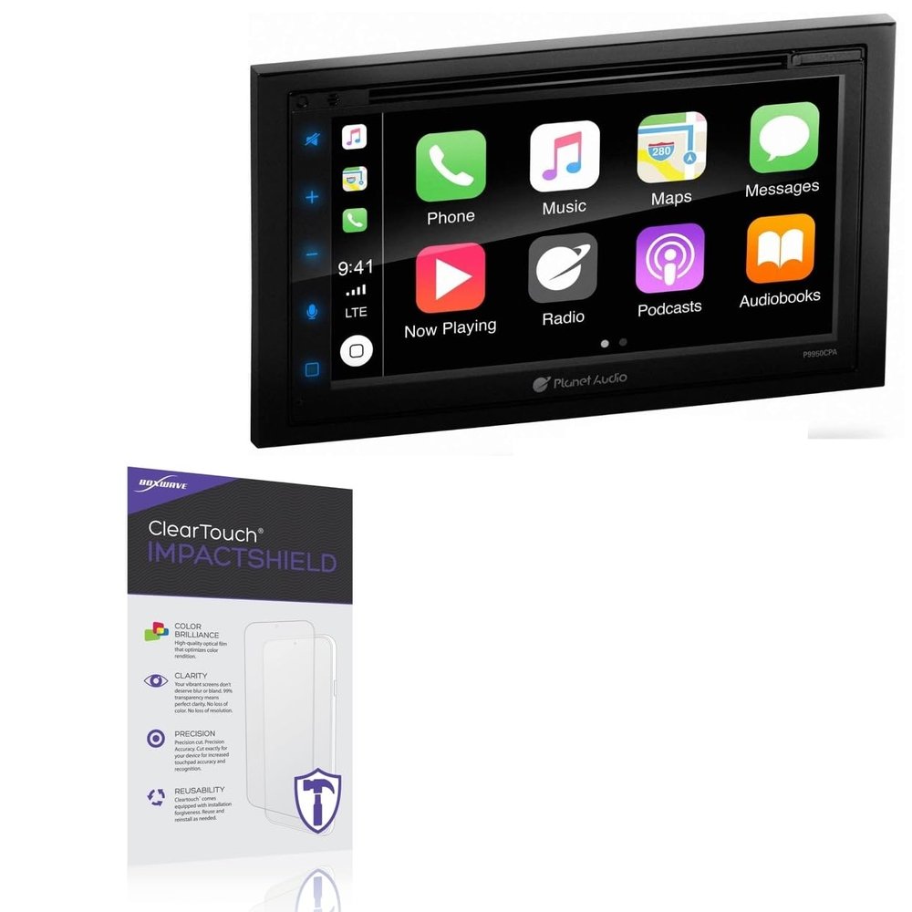 BoxWave Screen Protector Compatible With Planet Audio P9950CPA - ClearTouch ImpactShield (2-Pack), Impenetrable Screen Protector Flexible Film