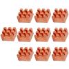 10Pcs P8x5x8 Small Heat Sink for CPU PCB Amplifier, Brass Material, Fine Teeth Design, Easy Installation, Excellent Heat Conductivity, Durable and view 2