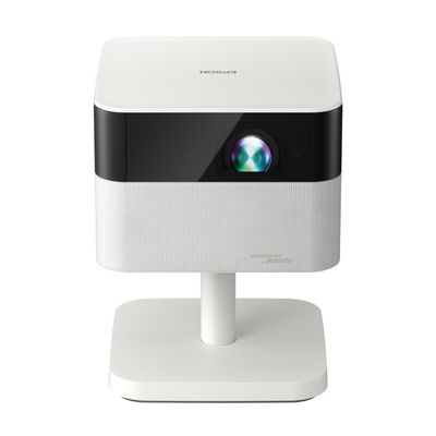 Epson Lifestudio Flex Full HD Portable Lifestyle Projector 700 Lumens of Color and White Brightness, Sound by Bose, Projection Studio App, Stand, Google TV, 3-Chip 3LCD Triple Core Engine