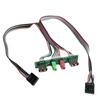 30cm 2-Port USB 2.0 9Pin 3.5mm HD Audio Standing Socket Interface Computer Motherboard Extension Cable Chassis Front Panel 74x13 view 1