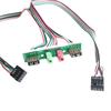 30cm 2-Port USB 2.0 9Pin 3.5mm HD Audio Standing Socket Interface Computer Motherboard Extension Cable Chassis Front Panel 74x13 view 4