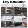 ERRULAN Universal Surveillance Camera Pole Mount, Indoor/Outdoor Security Camera System Dome & Bullet, Galvanized Steel Security CCTV Pole Post with Mounting Corner Brackets(L 2m/6.6ft,H 1m/3.3ft) view 4