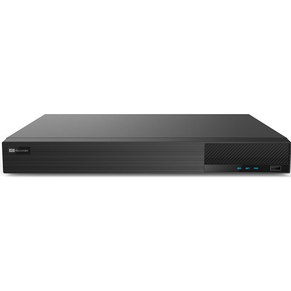 16 Channel 4K Hybrid 5-in-1 DVR for Security Camera System ED8216H5-FN, 16CH 4K TVI/AHD/CVI/Analog Camera, Additional 8CH IP, HDMI/VGA Output, Alarm, 2 SATA, Smart Search 24/7 Surveillance CCTV DVR