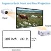 300 Inch 16:9 Outdoor Projector Screen, Portable Foldable Projection Movie Screen for Home Theatre Cinema, Backyard Camping Party view 3