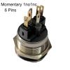 2pcs 22mm 25mm 1NO1NC Momentary 24V Green Ring Illuminated Metal Push Button Switch with Reset Laser Symbol Switch 22mm(Stop Red led,MOMENTARY 1NO1NC_22MM_LED Voltage 6V) view 4