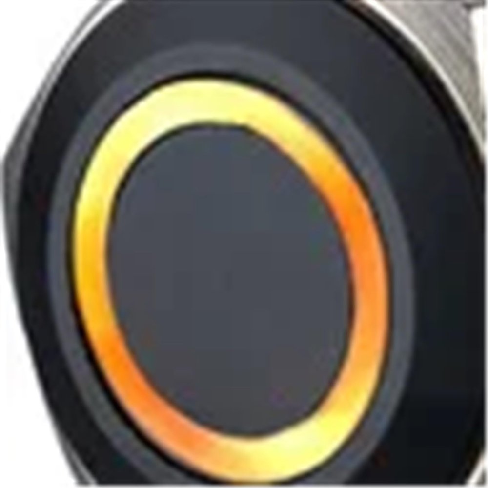 10 Pieces 19mm 3V 6V 12V Ring Momentary Metal Car LED Push Button Switch with Black Anodized Aluminum(Yellow,LED Voltage 12V)