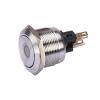 3pcs 22mm 3V 6V 12V 24V 220V Red Yellow Green Blue White Ring Angel Eye LED Light IP67 Waterproof Car Start Metal Switch(Silver,MOMENTARY 1NO1NC_Green LED_LED Voltage 5V) view 1